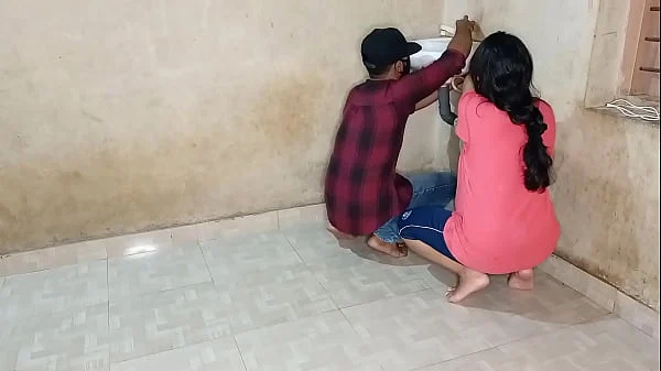 Nepali Bhabhi Best Ever Fucking With Young Plumber In Bathroom! XXX Plumber Sex in Hindi voice