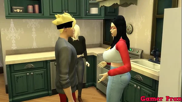 Pervert Family Cap 2 and sarada talking with tsunade to see if she wants to make a threesome with them at the end, everything comes out better a lot of milk inside them