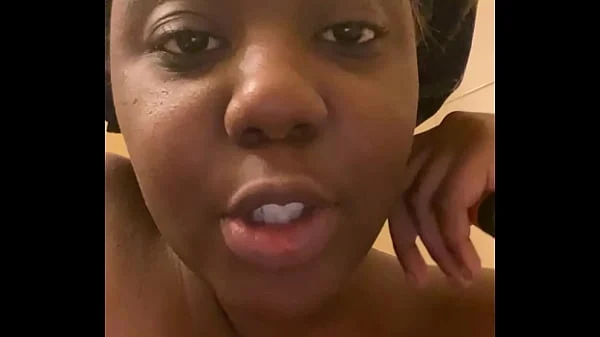 Shower – young ebony showing off the sexual goods